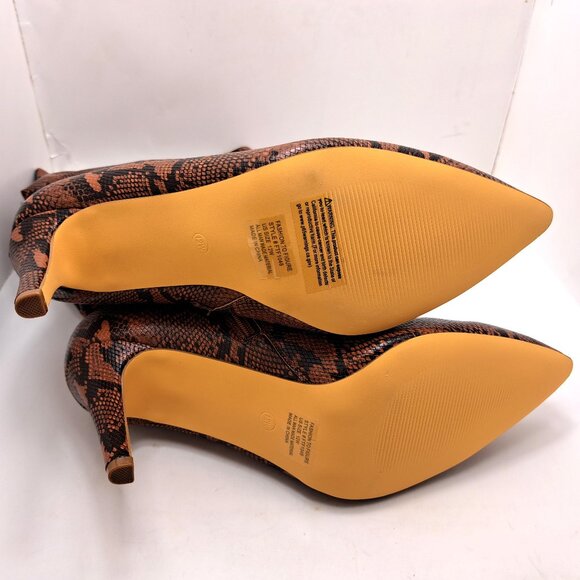 Fashion to Figure Fawn Snake Print Mid-Calf Slouch Boot - Size 12 - Picture 5 of 13